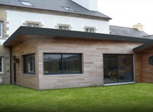 Construction d'extension de maison en bois  à Rots
